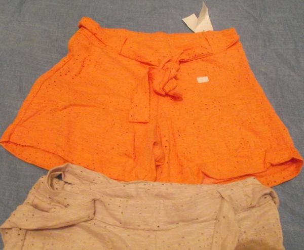 SHORT EM MALHA LARANJA